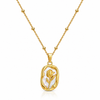 Rose on shell Necklace
