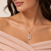Rose on shell Necklace