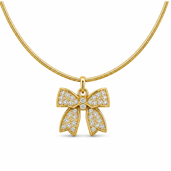 Bow Diamond Necklace