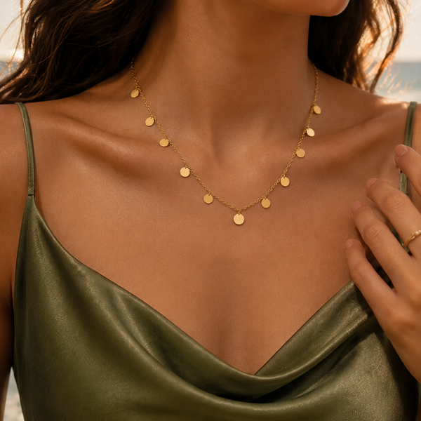 Golden Dots Tanmaniya Necklace