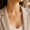Rose Stamp Necklace
