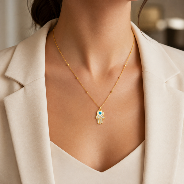 Hamsa Diamond Necklace