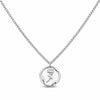 Circle Rose Stamp Necklace