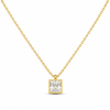 Square Single Stone Necklace