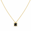 Square Single Stone Necklace