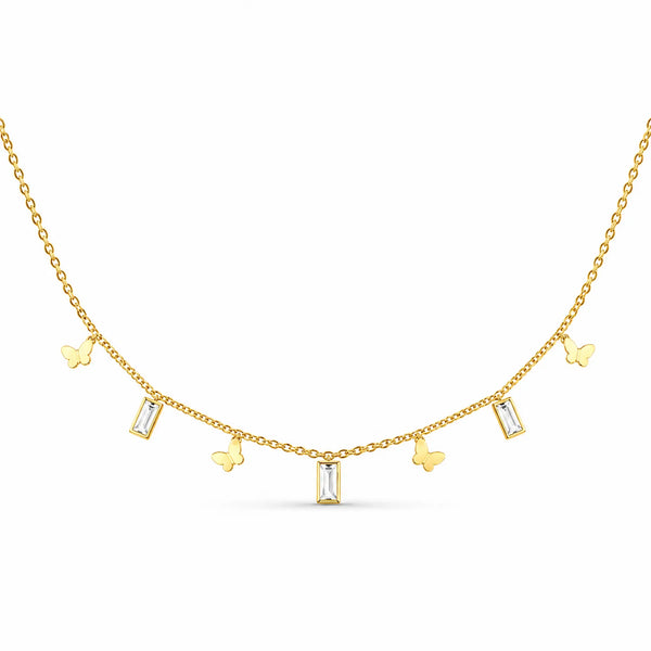 Butterfly Emerald Tanmaniya Necklace