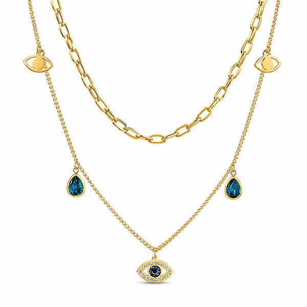 Evil Eye Layered Necklace