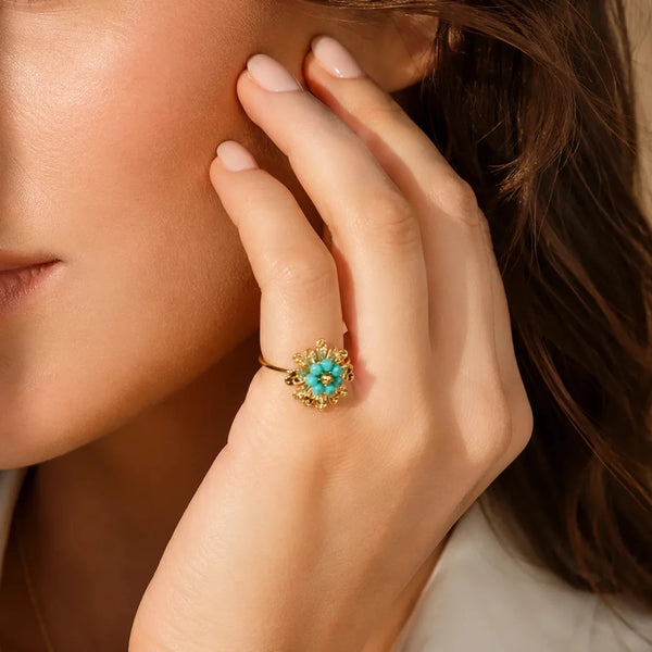 Bead petal Ring