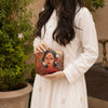 Indian lady print clutch