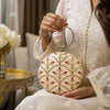 Embroidery Round Clutch