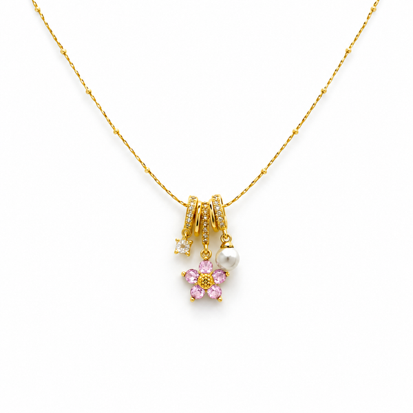 Rosy bloom Necklaces