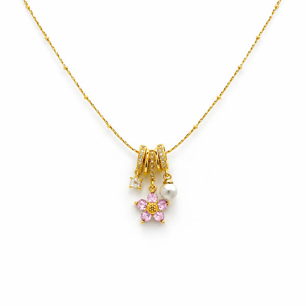 Rosy bloom Necklaces
