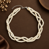 Triple layer Pearl Choker