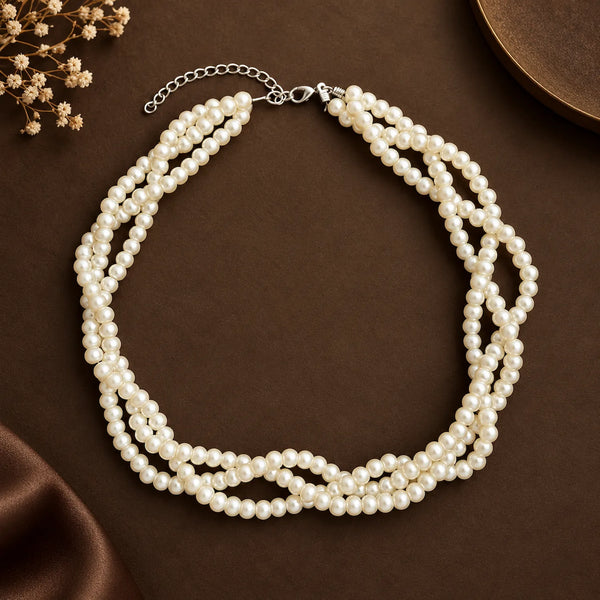 Triple layer Pearl Choker