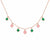 Pink & green Clover Tanmaniya Necklace