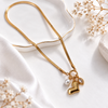Heart Pearl Diamond Multi Charms Necklace