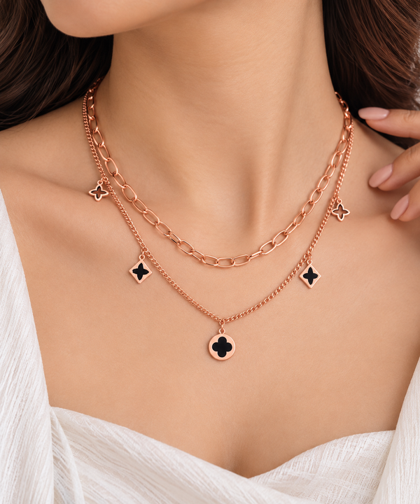 Double Layer Clover Necklace