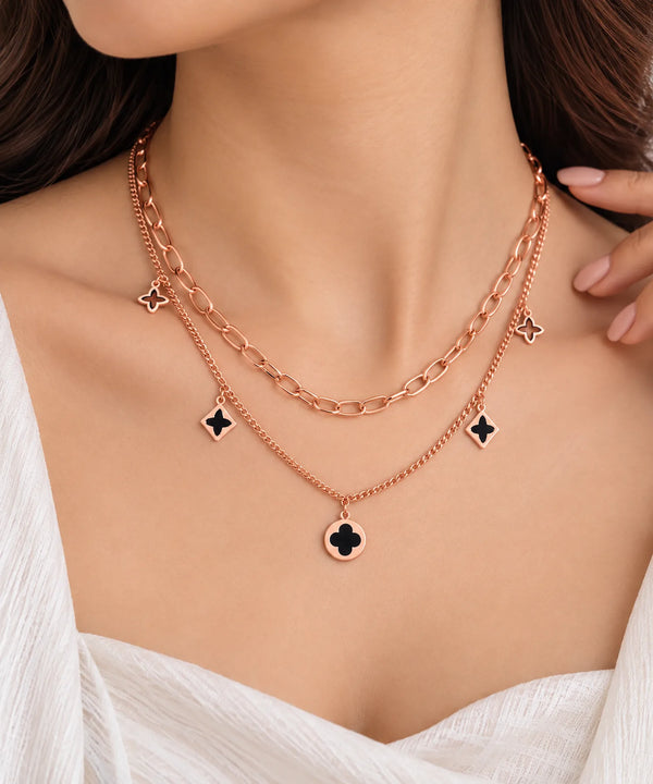 Double Layer Clover Necklace