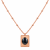 Middle black round neckace