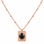 Middle black round neckace