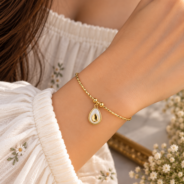 Teardrop Wire Charm Bracelet