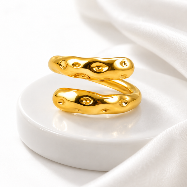 Double Band Molten Ring