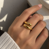 Double Band Molten Ring