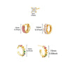 Aurora Gem Piercing Stack - Mismatch