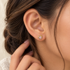 Emerald heart beats earrings