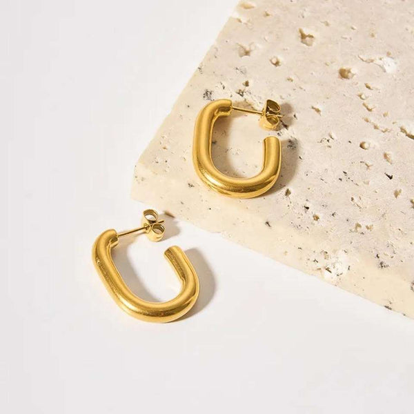 Square Edge hoops Earrings
