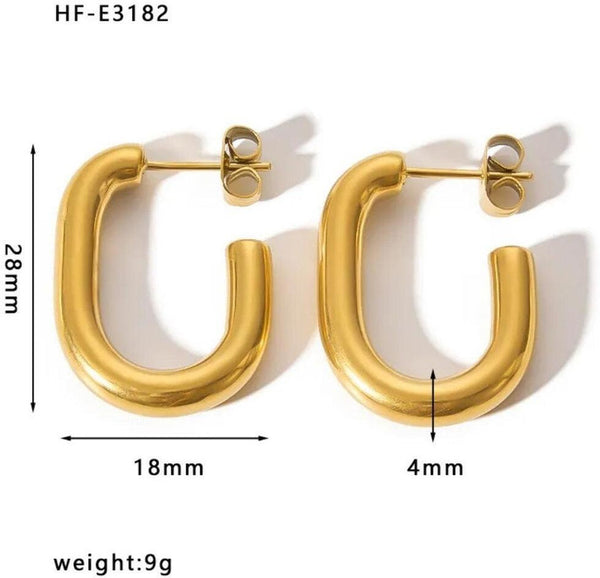 Square Edge hoops Earrings