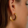 Cursive C Hoops