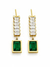 Emerald tennis Earrings