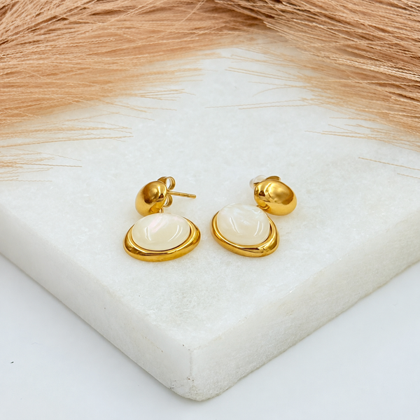 Dangling Moonstone Earrings