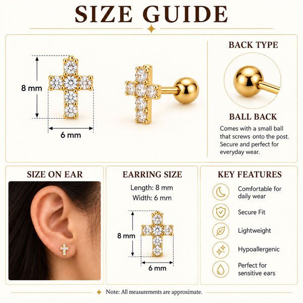 Cross Spark Ball Back Stud