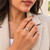Kiara Baguette Solitaire Adjustable Chain Ring