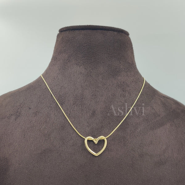 Hollow Heart Pendant Necklace
