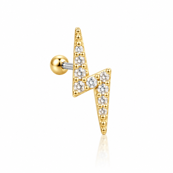 Lightning Bolt Ball Back Stud