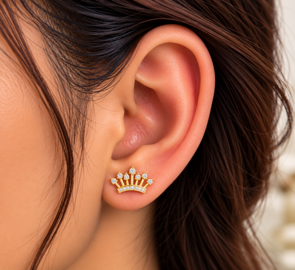 Royal Crown Ball Back Stud