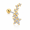 Crystal Floral Vine Ball Back Stud