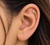 Crystal Floral Vine Ball Back Stud