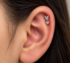Floral Crystal Drop Flat Back Studs