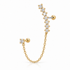 Crystal Curve Helix Chain Stud