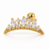 Marquise Crown Helix Stud