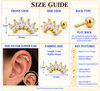 Five Marquise Helix Stud
