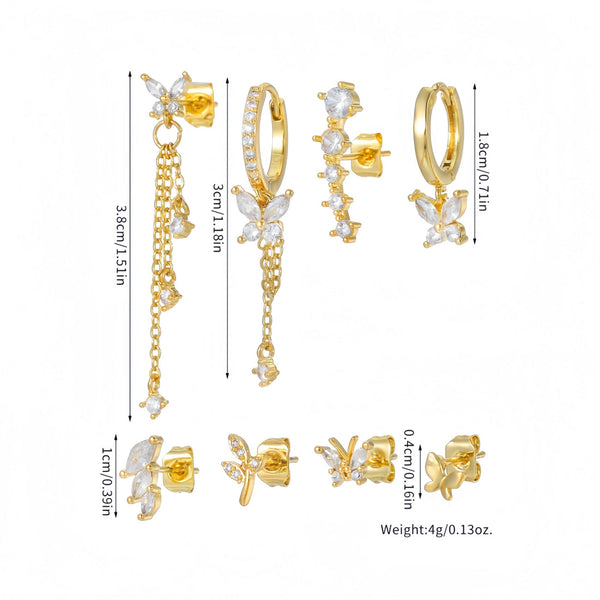 Butterfly Bloom Mismatch Earring Set