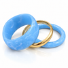 Mocha Swirl Resin Bangle Set