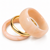 Mocha Swirl Resin Bangle Set