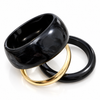 Mocha Swirl Resin Bangle Set