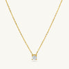 Single White Stone Necklace